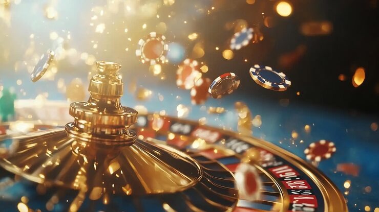 Live casino table with real dealer and multi-camera view